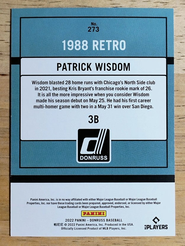 2022 Donruss Red #273 Patrick Wisdom