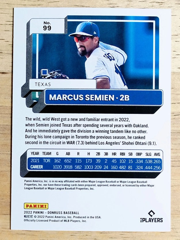 2022 Donruss Red #99 Marcus Semien