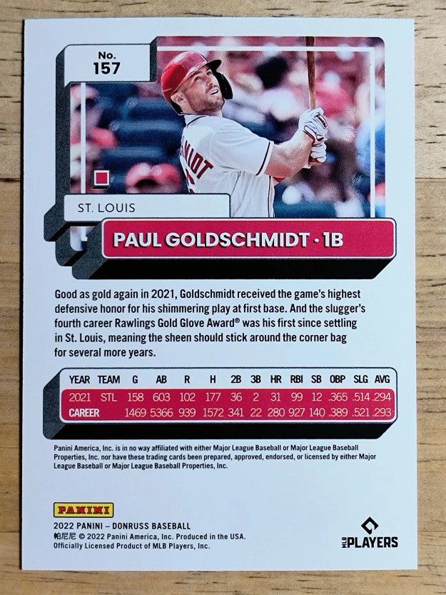 2022 Donruss Red #157 Paul Goldschmidt