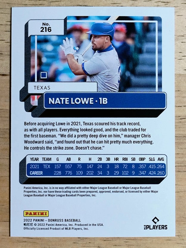 2022 Donruss Red #216 Nate Lowe
