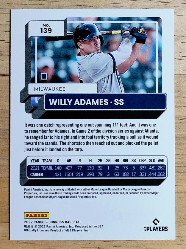 2022 Donruss Red #139 Willy Adames