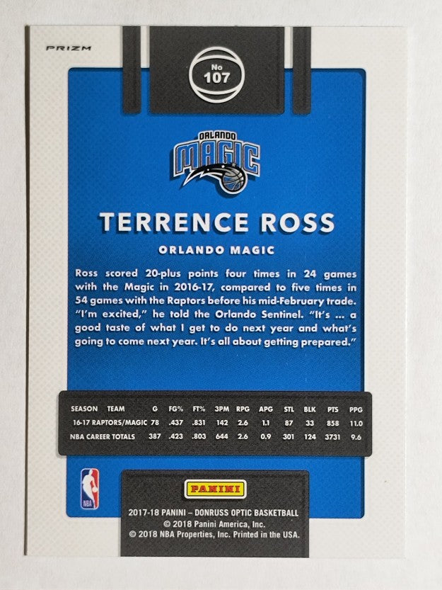 2017-18 Donruss Optic Fast Break Holo #107 Terrence Ross