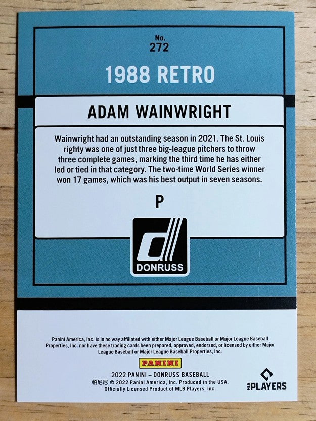 2022 Donruss Stat Line Career #272 Adam Wainwright RETRO/500