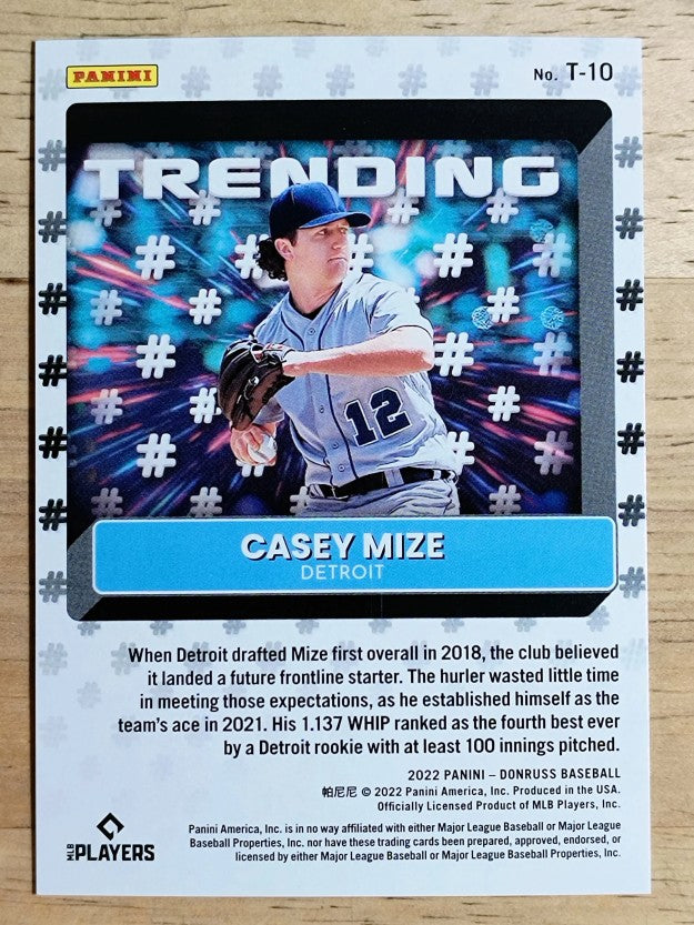 2022 Donruss Trending Silver #10 Casey Mize