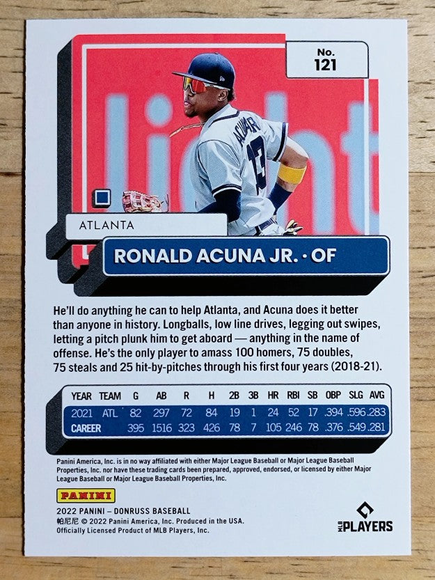 2022 Donruss Variations #121 Ronald Acuna Jr.