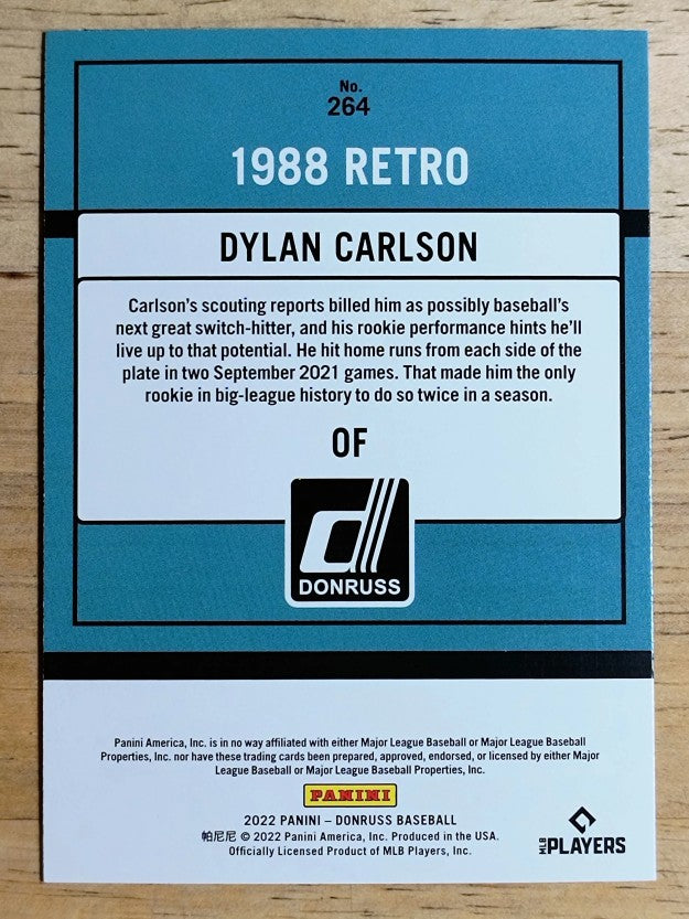 2022 Donruss Variations Holo Blue #264 Dylan Carlson RETRO