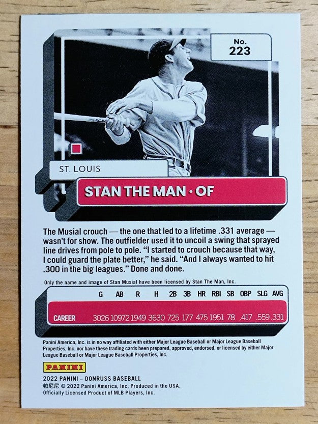 2022 Donruss Variations Holo Blue #223 Stan Musial