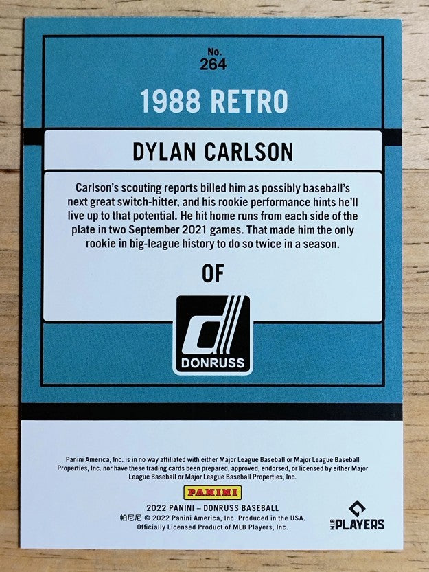 2022 Donruss Variations Red #264 Dylan Carlson RETRO