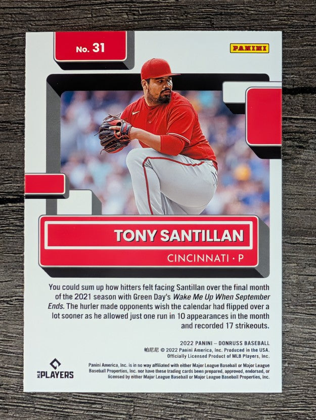 2022 Donruss #31 Tony Santillan RR RC