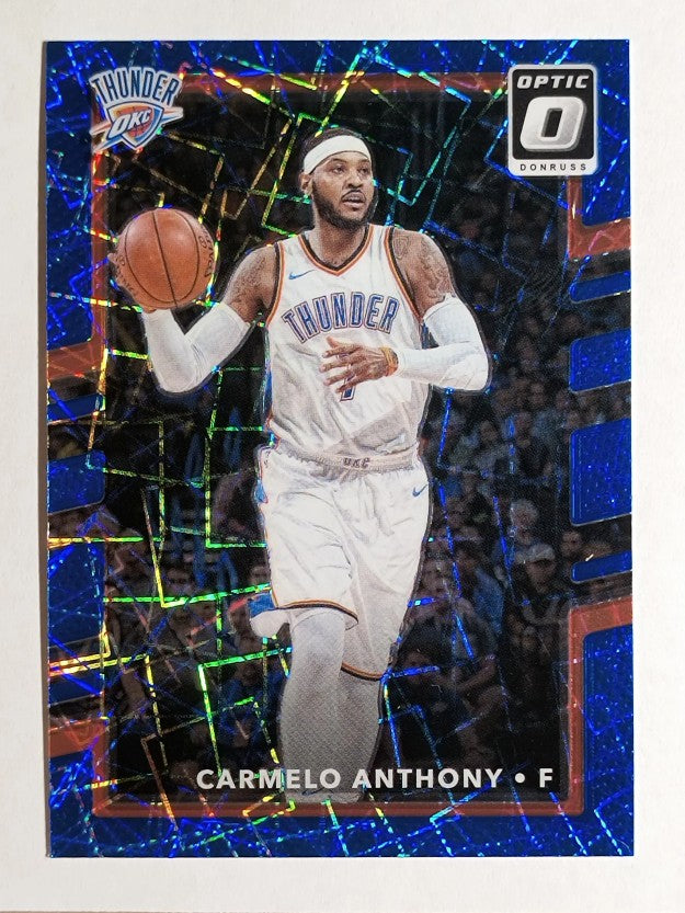 2017-18 Donruss Optic Blue Velocity #96 Carmelo Anthony