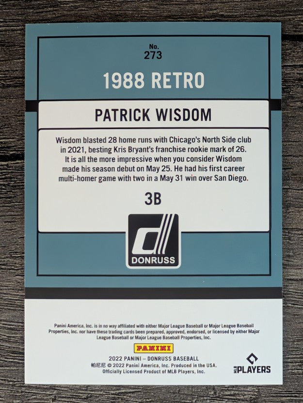 2022 Donruss Red #273 Patrick Wisdom