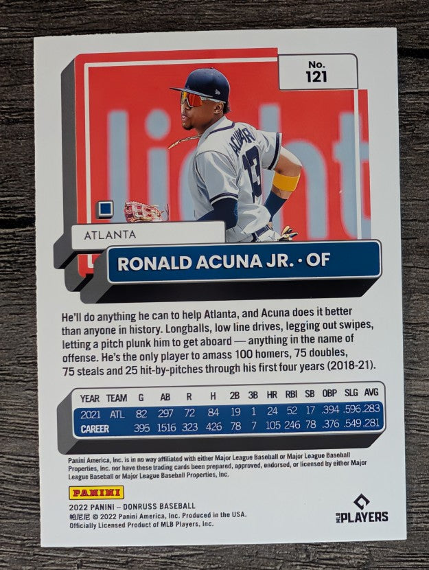 2022 Donruss Variations #121 Ronald Acuna Jr.