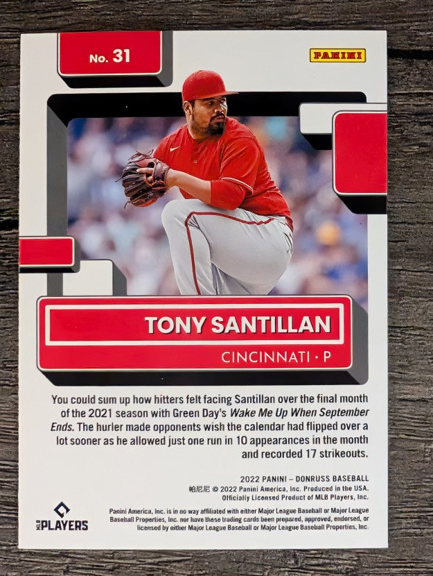 2022 Donruss #31 Tony Santillan RR RC