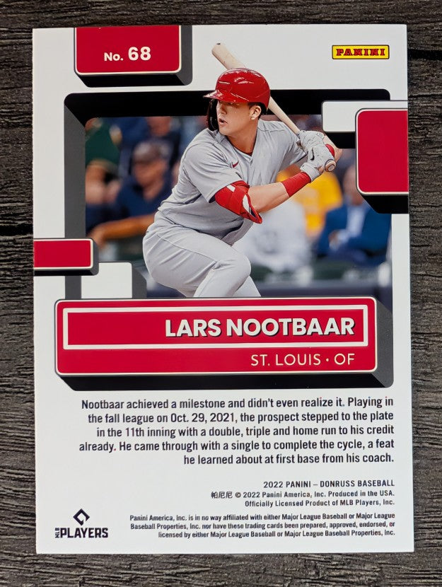 2022 Donruss #68 Lars Nootbaar RR RC