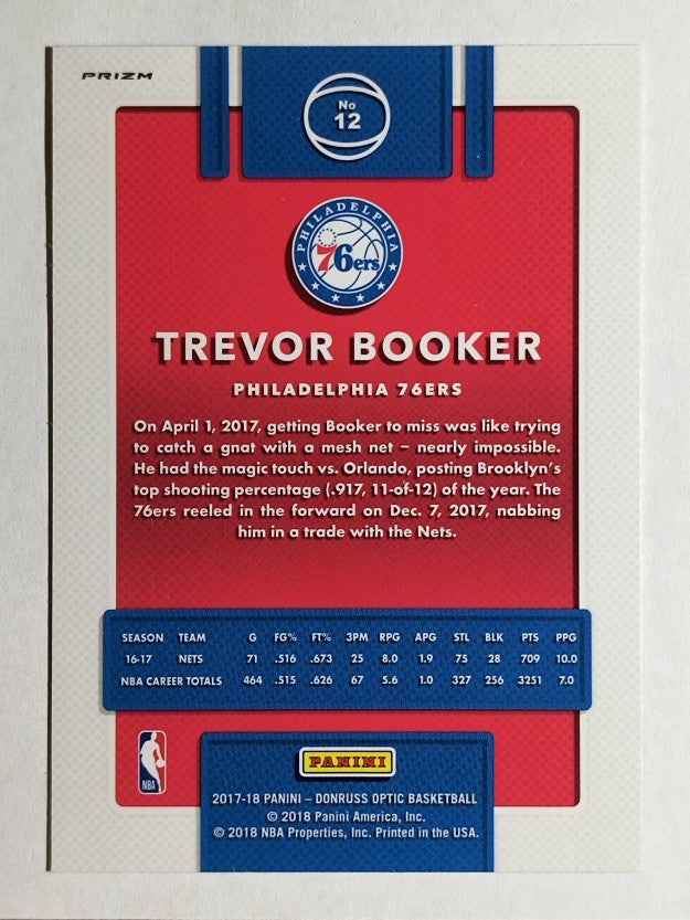 2017-18 Donruss Optic Blue Velocity #12 Trevor Booker