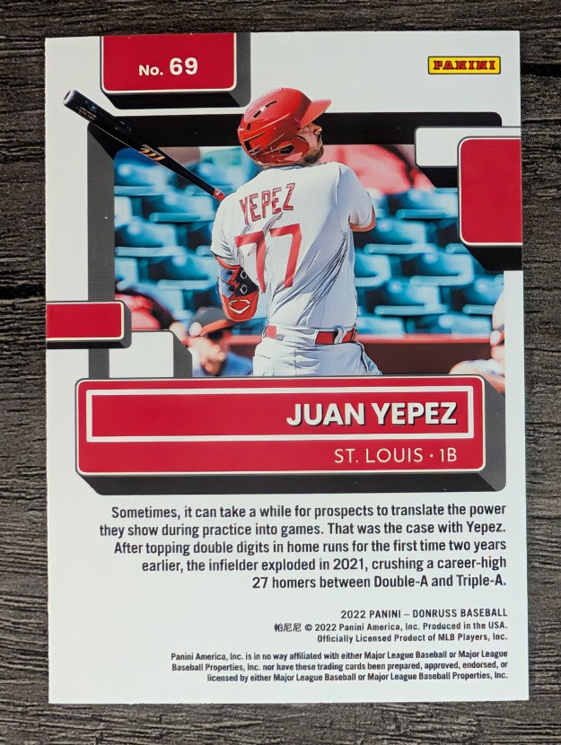 2022 Donruss #69 Juan Yepez RR RC