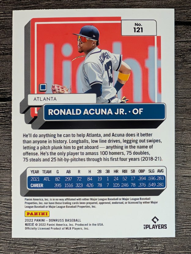 2022 Donruss Variations #121 Ronald Acuna Jr.