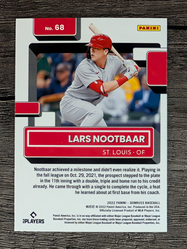 2022 Donruss #68 Lars Nootbaar RR RC
