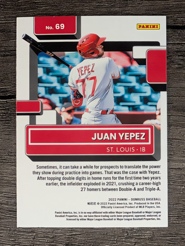 2022 Donruss #69 Juan Yepez RR RC