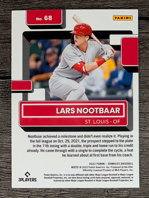 2022 Donruss #68 Lars Nootbaar RR RC
