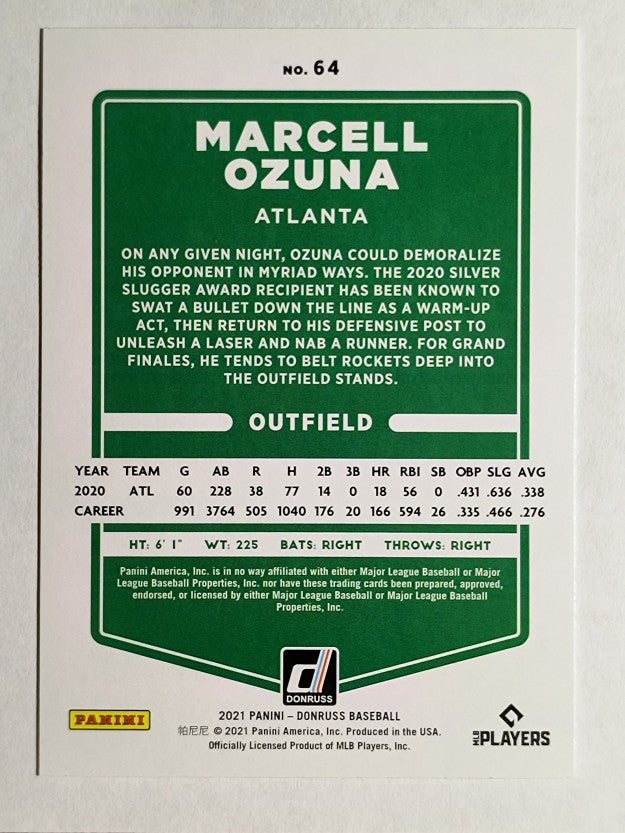 2021 Donruss #64 Marcell Ozuna