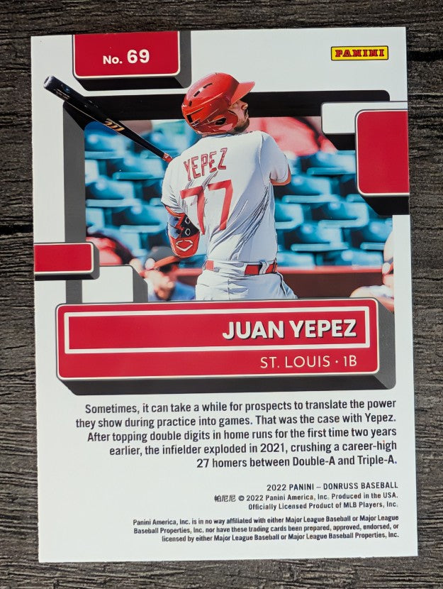 2022 Donruss #69 Juan Yepez RR RC