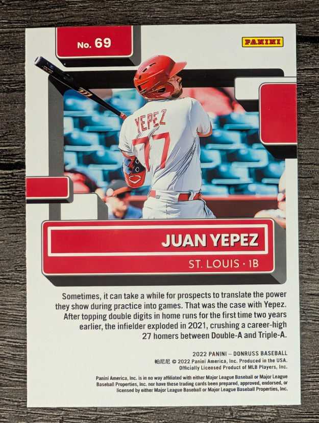 2022 Donruss #69 Juan Yepez RR RC