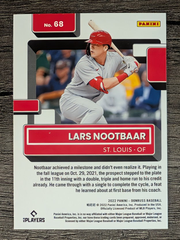 2022 Donruss #68 Lars Nootbaar RR RC