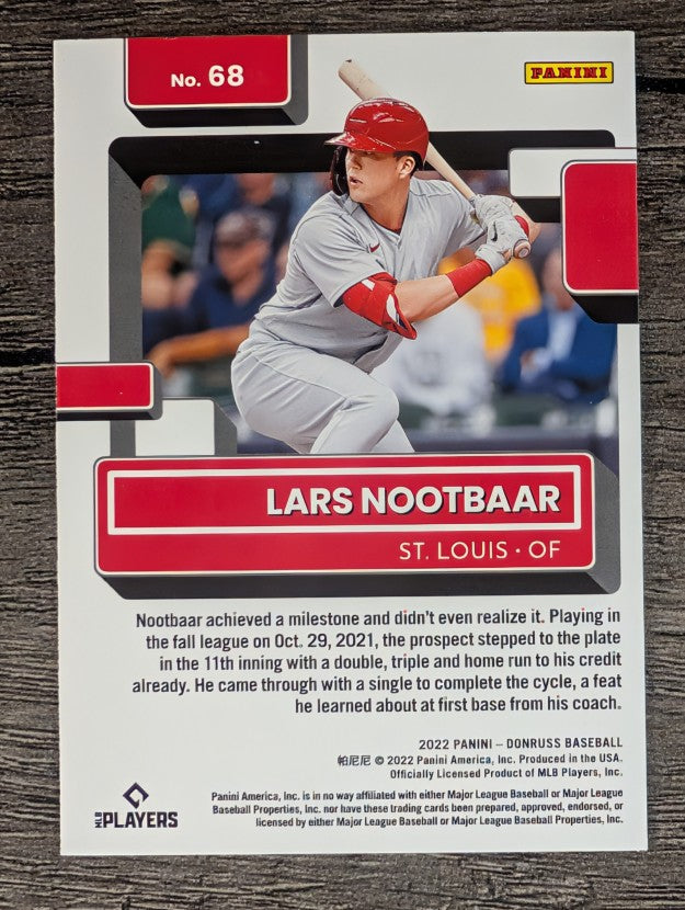2022 Donruss #68 Lars Nootbaar RR RC