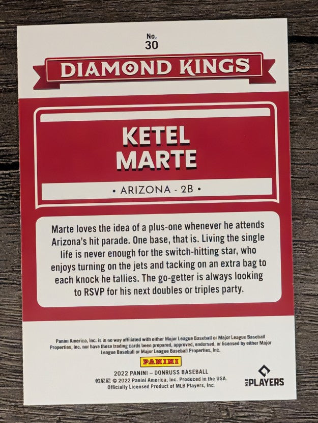2022 Donruss #30 Ketel Marte DK