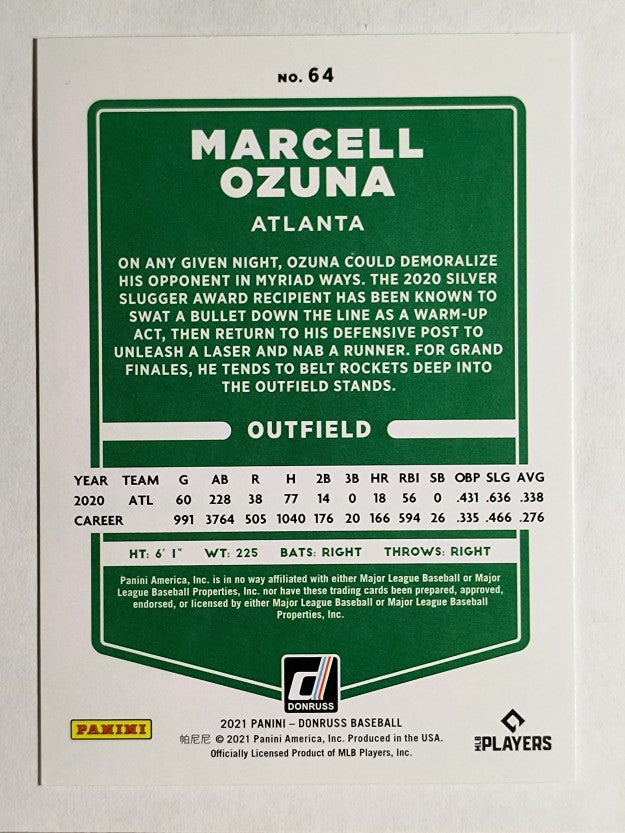 2021 Donruss #64 Marcell Ozuna