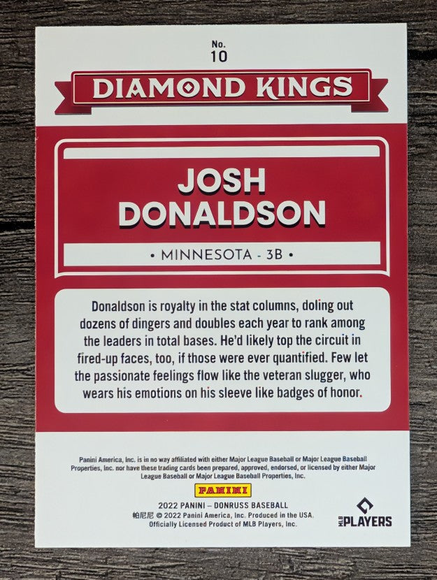2022 Donruss #10 Josh Donaldson DK