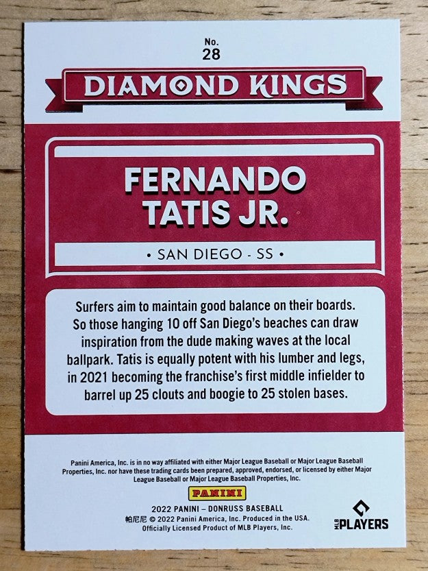2022 Donruss #28 Fernando Tatis Jr. DK