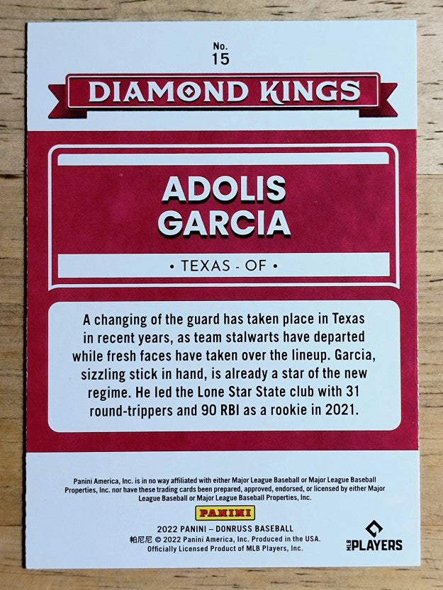 2022 Donruss #15 Adolis Garcia DK