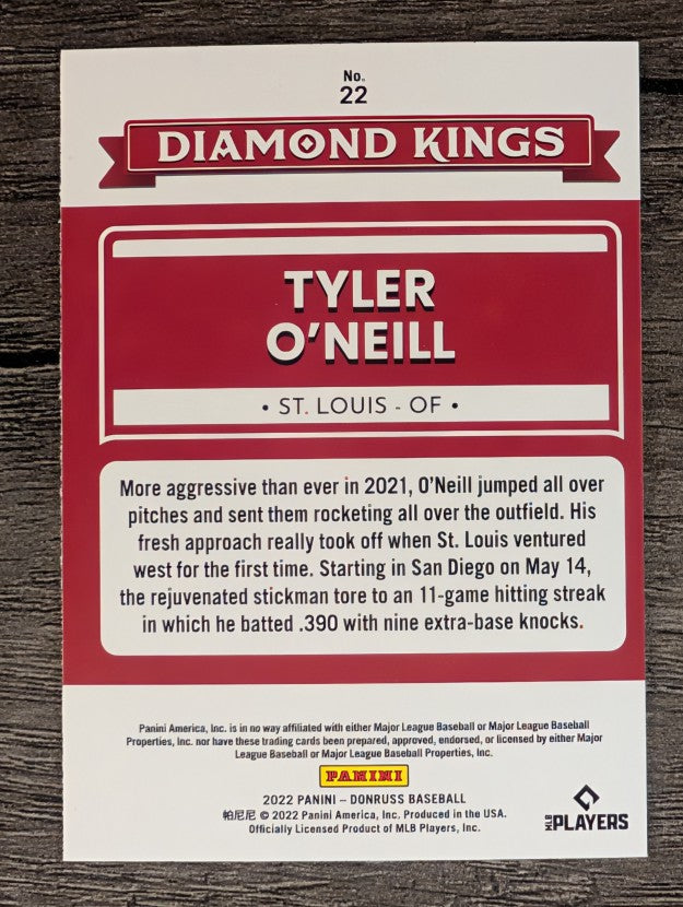 2022 Donruss #22 Tyler O'Neill DK