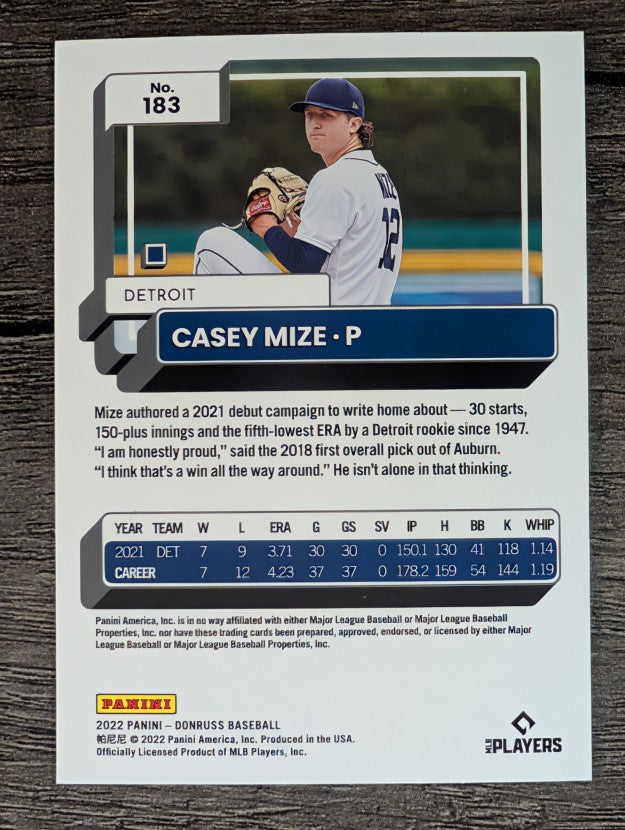 2022 Donruss #183 Casey Mize