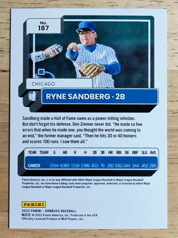2022 Donruss #187 Ryne Sandberg