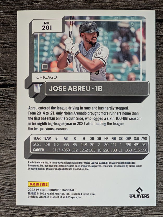 2022 Donruss #201 Jose Abreu