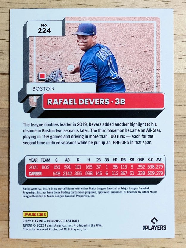 2022 Donruss #224 Rafael Devers