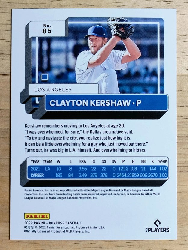 2022 Donruss #85 Clayton Kershaw