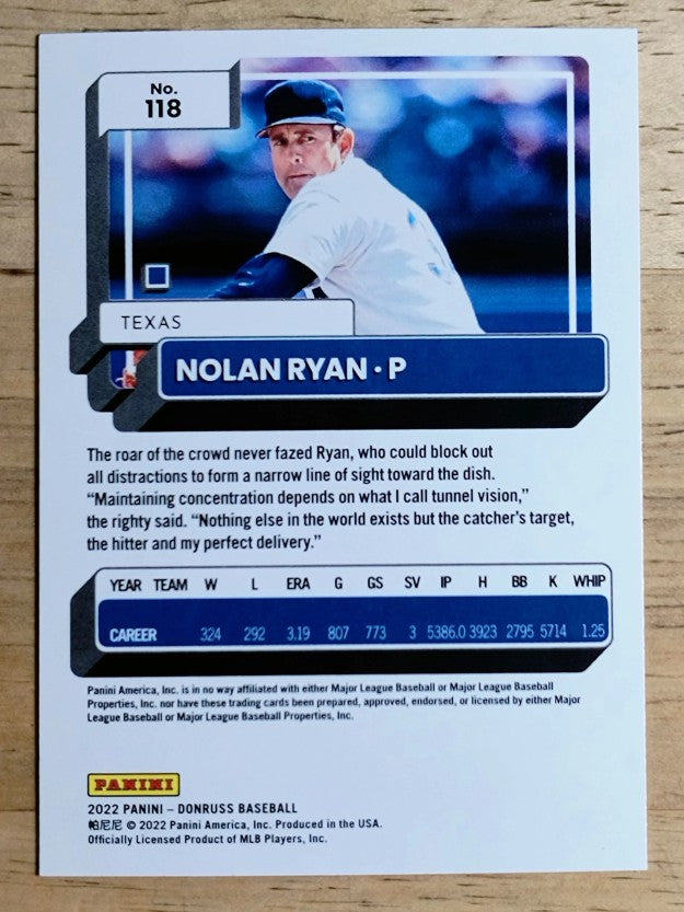 2022 Donruss #118 Nolan Ryan