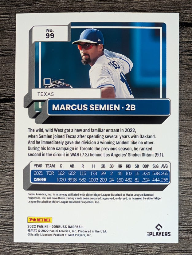 2022 Donruss #99 Marcus Semien