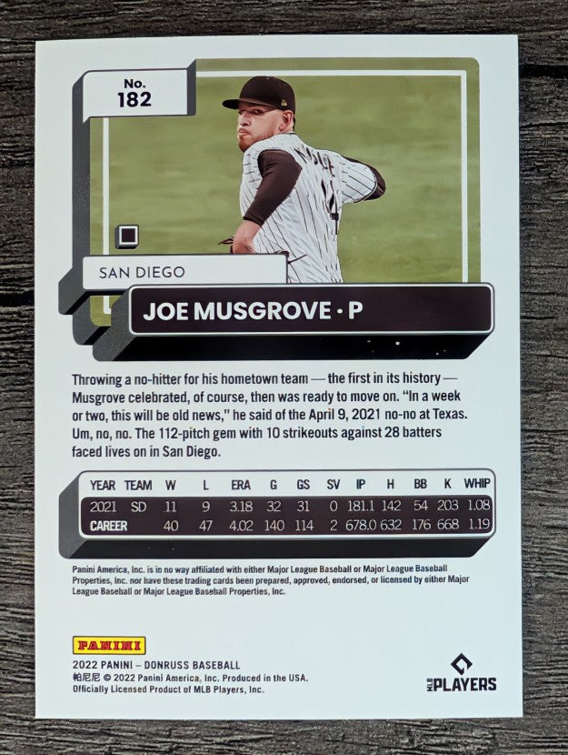 2022 Donruss #182 Joe Musgrove