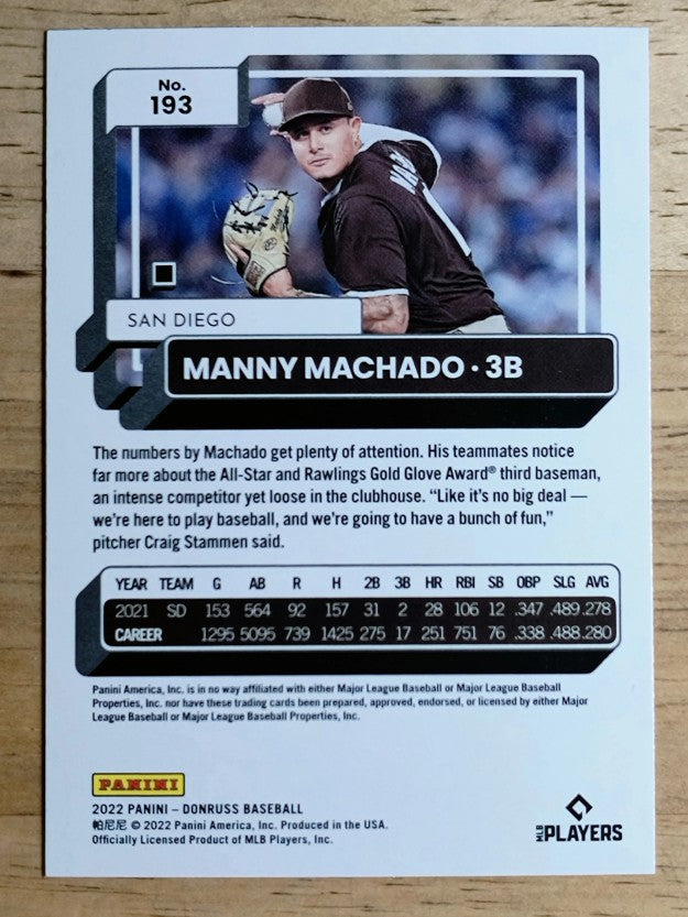 2022 Donruss #193 Manny Machado