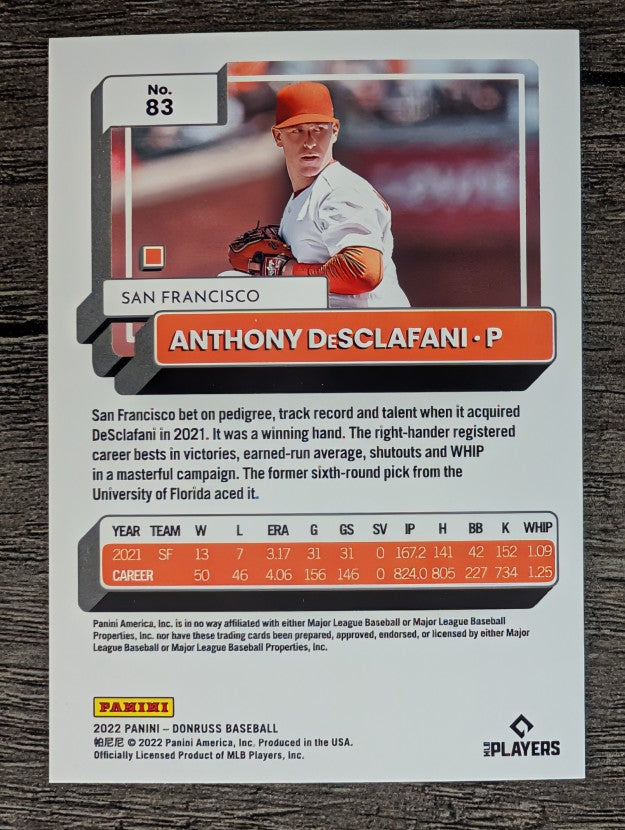 2022 Donruss #83 Anthony DeSclafani