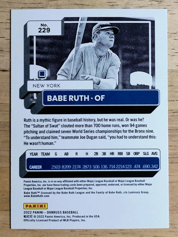 2022 Donruss #229 Babe Ruth