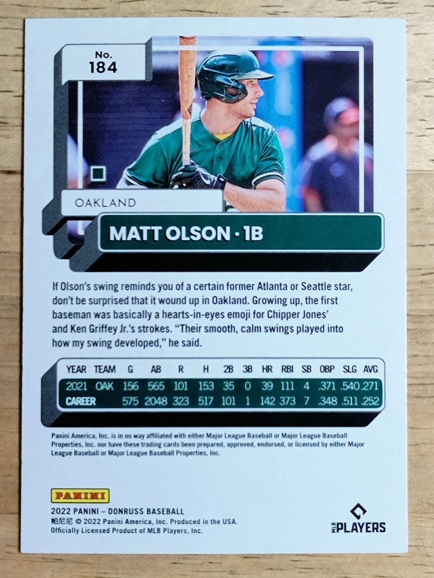 2022 Donruss #184 Matt Olson