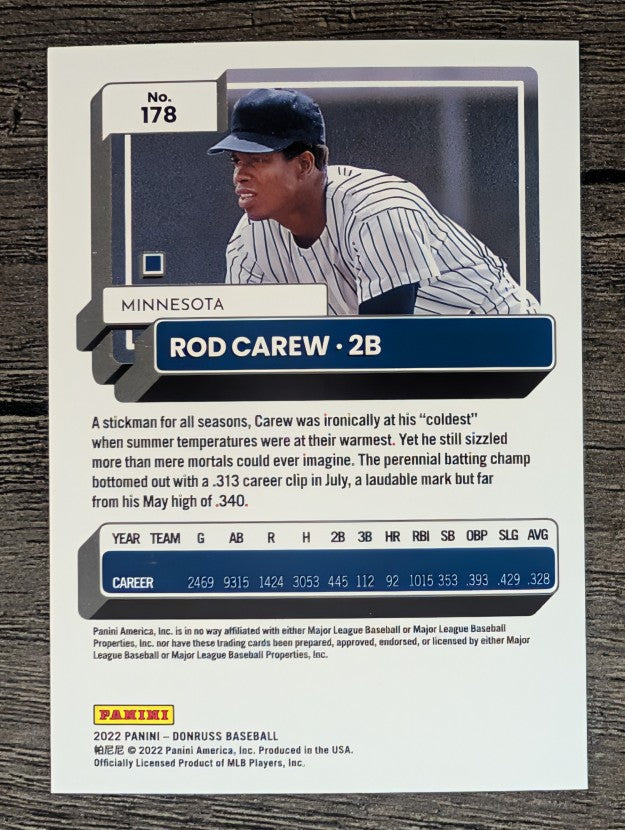 2022 Donruss #178 Rod Carew