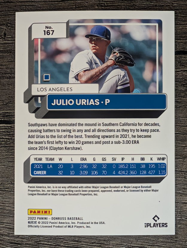 2022 Donruss #167 Julio Urias