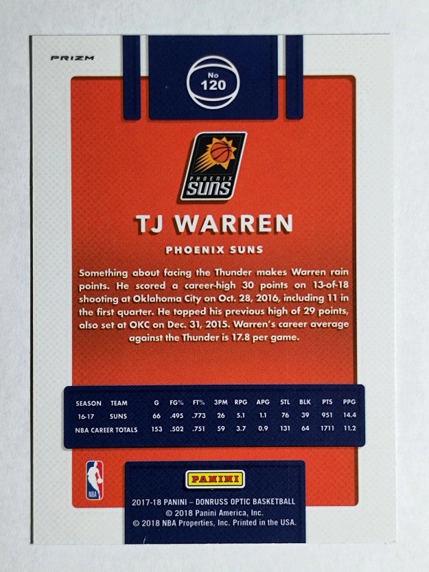 2017-18 Donruss Optic Blue Velocity #120 TJ Warren